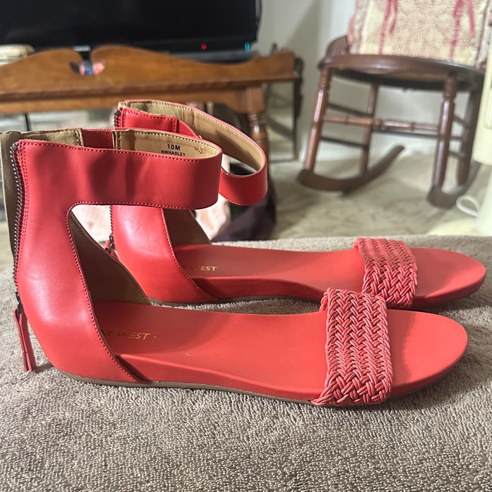 Nine West Vintage Women's Sandals-- Red-Size 10